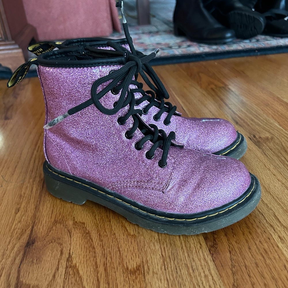 Glittery pink Dr Marten boots